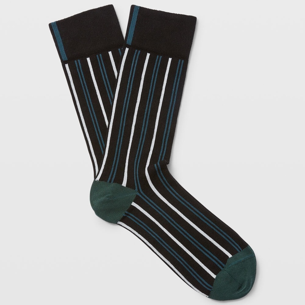 Alternate Stripe Socks - Brand New - NEVER WORN - Black Mix